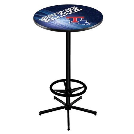 Holland Bar Stool Co 42" Black Louisiana Tech Pub Table, 28" dia. Top L216B4228LaTech-D2